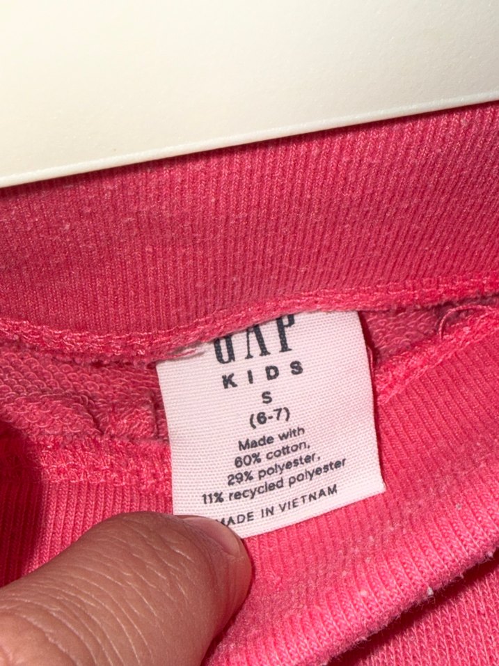 GAP marka, pembe renk eşofman takımı. 6/7 yaş. Orijinal. - Görsel 5