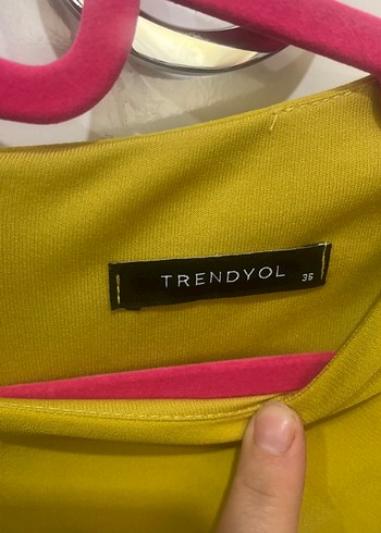 Sarı Pilili Midi Kadın Abiye Elbise - Görsel 3