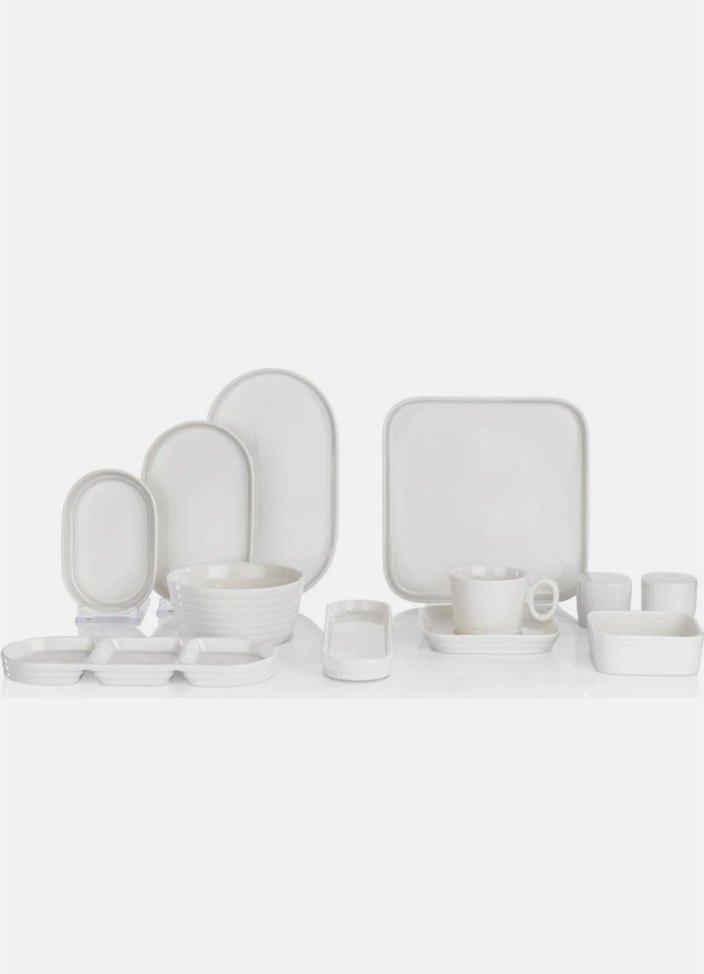 Schafer Nude Krem 38 Parça Kare Kahvaltı ve Yemek Takımı - Görsel 3