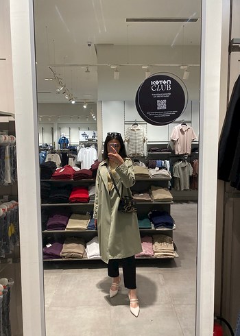 m Beden Kadın stradivarius marka uzun Trençkot