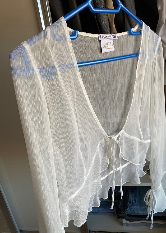 Stradivarius Tül Bluz - Görsel 3