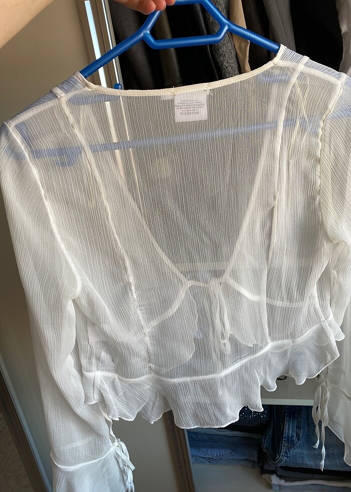 Stradivarius Tül Bluz - Görsel 2