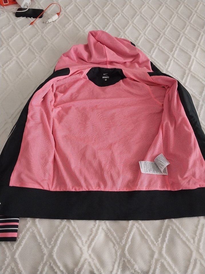 Pembe Kapüşonlu Fermuarlı Kadın Ceket - Görsel 2