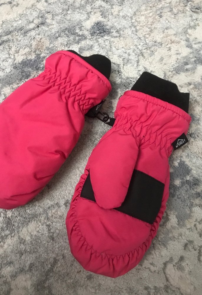 Kız Çocukları İçin Pembe Kürklü Eldiven - Görsel 2