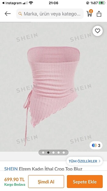 Sheinside shein straplez top