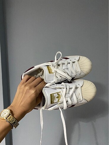 36 Beden beyaz Renk Adidas superstar orijinal