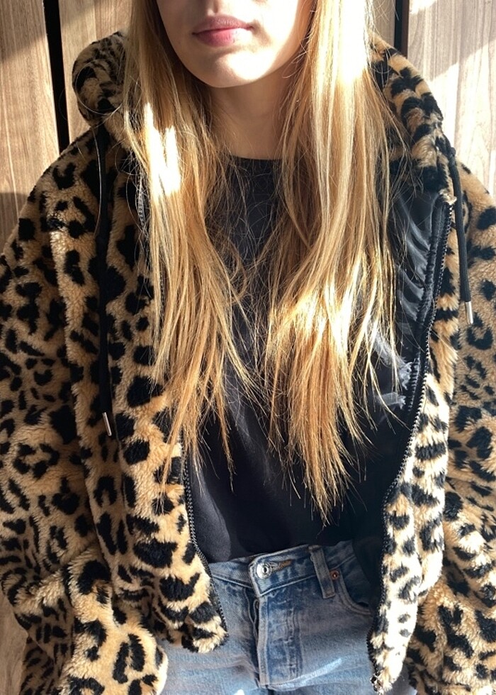 LEOPARLI PELUŞ MONT - Görsel 1