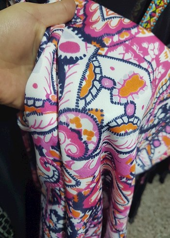 Pembe Midi Elbise - Görsel 3