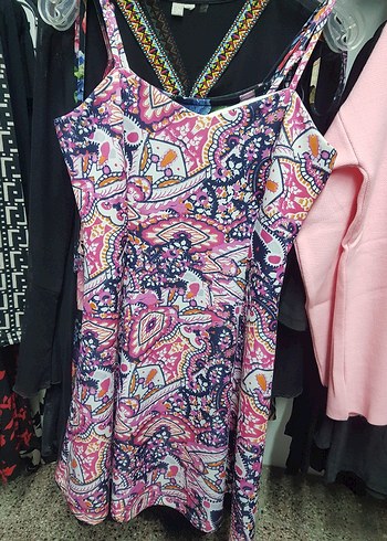 Pembe Midi Elbise - Görsel 2