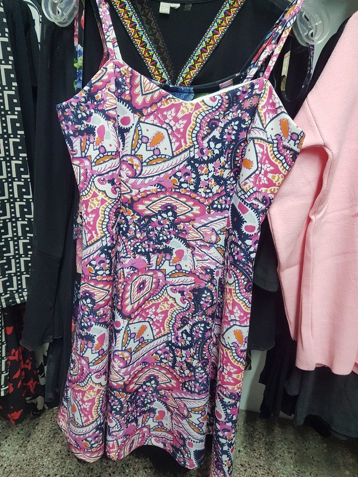 Pembe Bohem Midi Elbise - Görsel 2