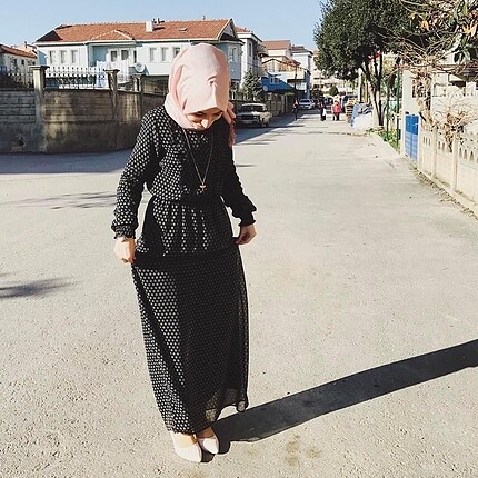 Uzun elbise siyah