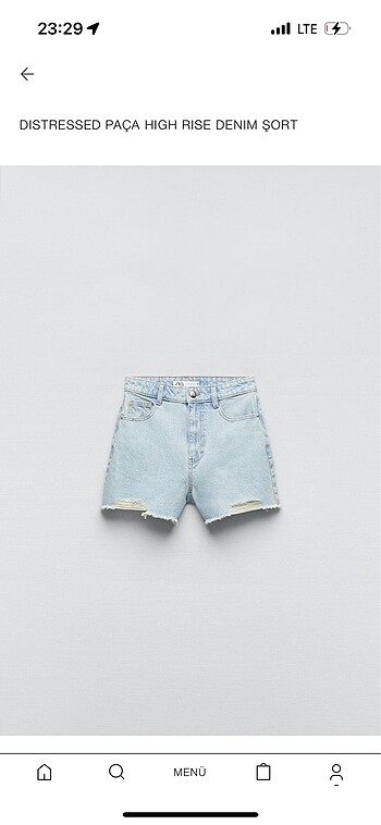 Zara denim şort