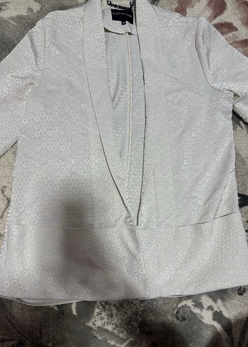 Cotton Bar Krem Kadın Blazer - Görsel 3