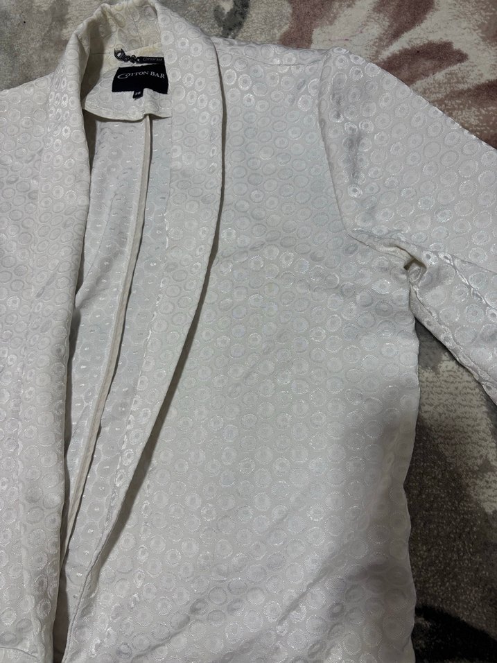 Cotton Bar Krem Kadın Blazer - Görsel 4