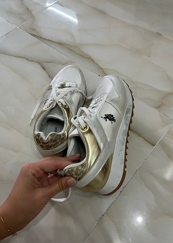 Beyaz US POLO marka spor ayakkabı - Görsel 3