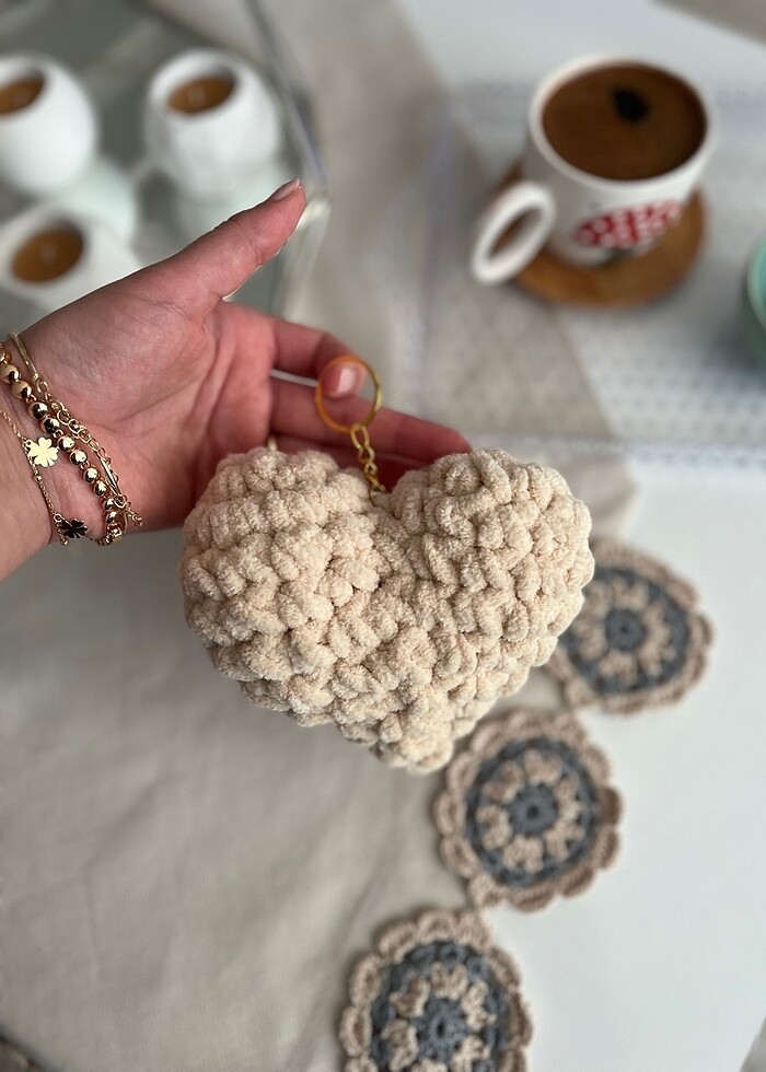 Kalp anahtarlık puffy - Görsel 2