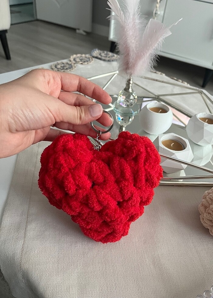 Kalp anahtarlık puffy - Görsel 3
