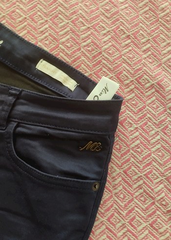 42 Beden Kadın Siyah Denim Pantolon Pilili Regular Fit
