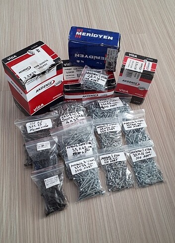 500 Adet Karışık Vidalar