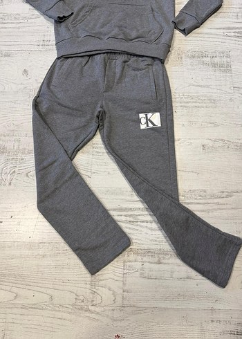 Erkek Gri Kapüşonlu Eşofman Takımı - Görsel 4