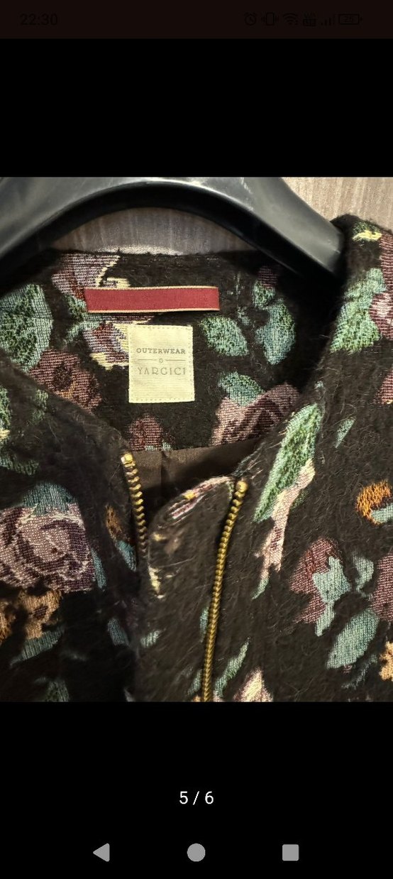 Çiçek Desenli Bohem Midi Kadın Kaban - Görsel 2