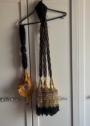 Pakistanda etnik dekoratif boncuklu dekor. Perde Bağlama Püskül - Görsel 3