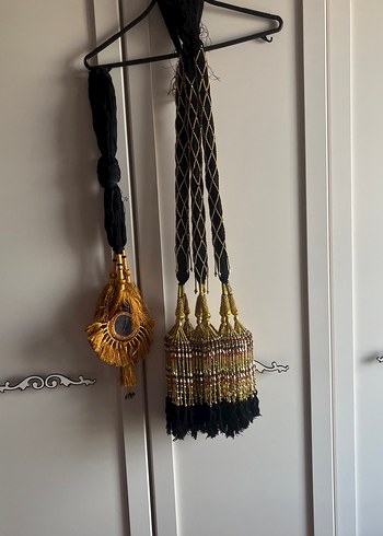 Pakistanda etnik dekoratif boncuklu dekor. Perde Bağlama Püskül - Görsel 2
