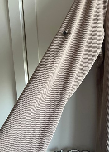 Bej dugmeli Uzun salas yazlik hirka kap tesetturve hamileye olur - Görsel 2