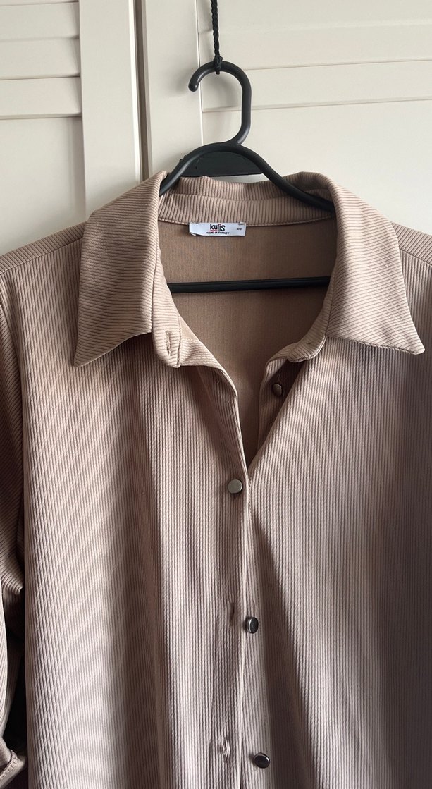 Bej dugmeli Uzun salas yazlik hirka kap tesetturve hamileye olur - Görsel 4