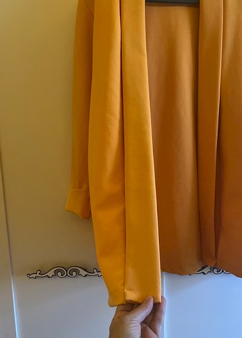 Sarı Kadın astarsız cekeT. L-XL - Görsel 2