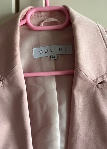 Pembe Mini Kadın Blazer Ceket - Görsel 3