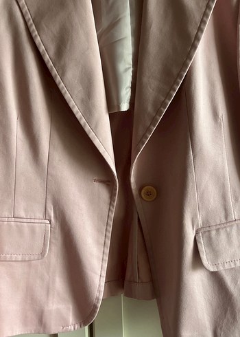 Pembe Mini Kadın Blazer Ceket - Görsel 6