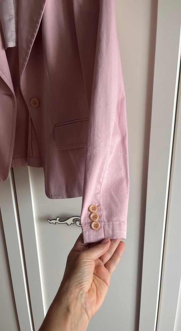 Pembe Mini Kadın Blazer Ceket - Görsel 5
