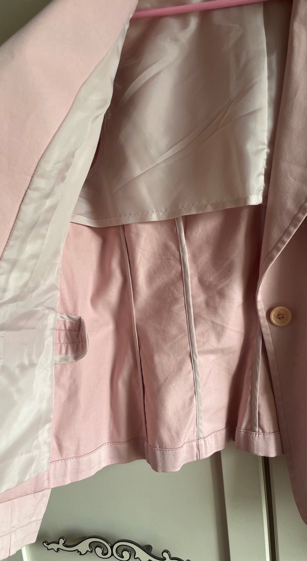 Pembe Mini Kadın Blazer Ceket - Görsel 4