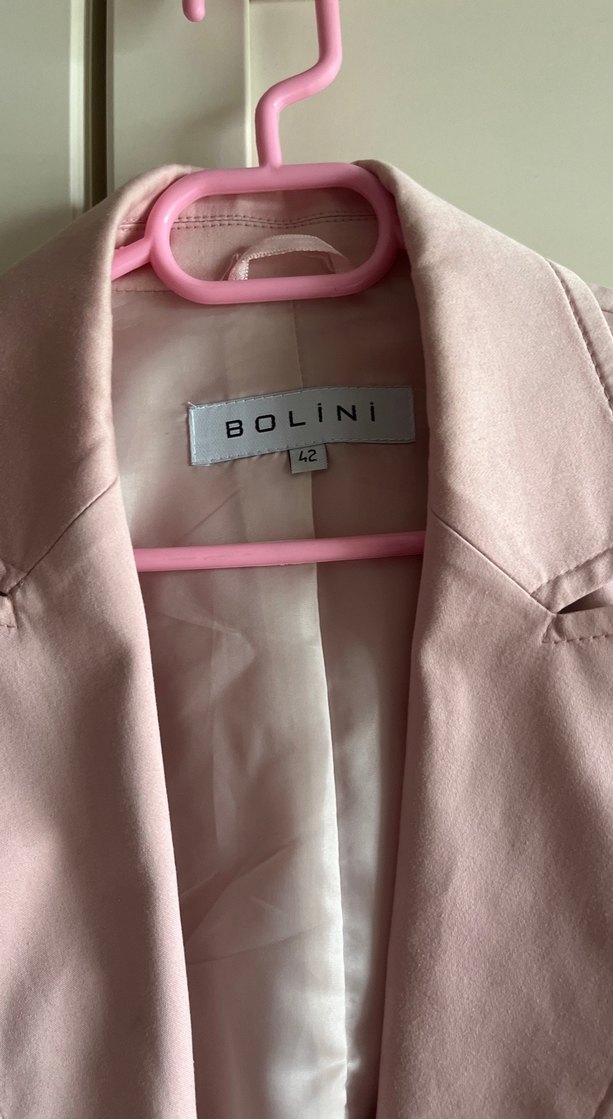 Pembe Mini Kadın Blazer Ceket - Görsel 3