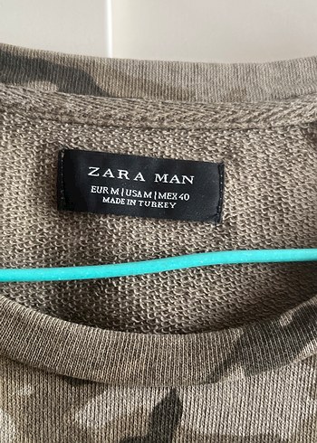 Zara marka kadın Kamuflaj Desenli Kısa Kollu Tişört - Görsel 2