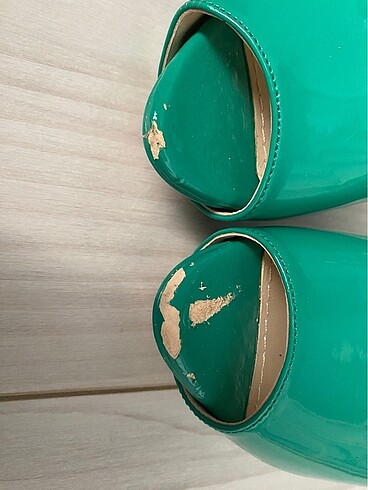 Bambi yeşil parlak topuklu - Görsel 5