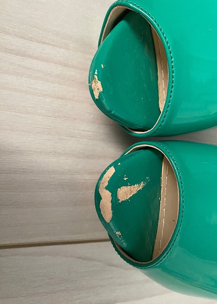 Bambi yeşil parlak topuklu - Görsel 5