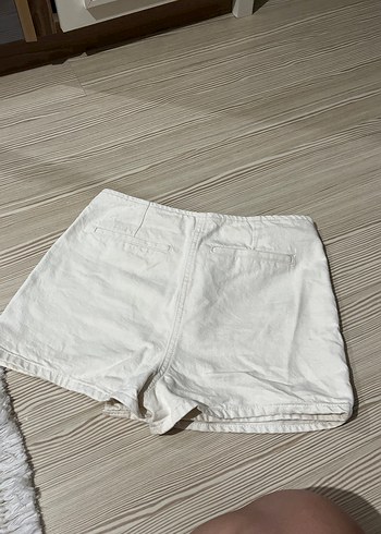 36 Beden Beyaz Denim Mini Şort Etek