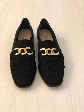 38 Beden siyah Renk Massimo Dutti siyah ayakkabı