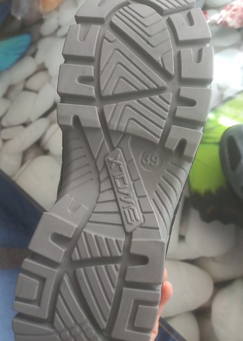 39 Beden gri Renk Gri Erkek Spor Sandalet Velcro Bantlı