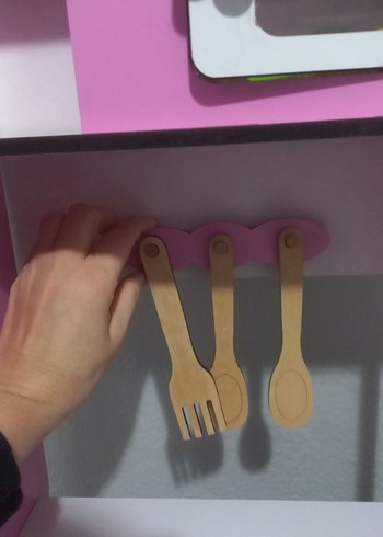 Renkli Pembe Çocuk Oyun Mutfak Seti - Görsel 3