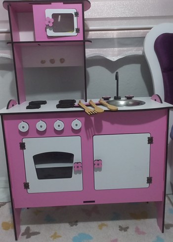Renkli Pembe Çocuk Oyun Mutfak Seti - Görsel 2