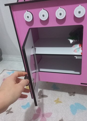 Renkli Pembe Çocuk Oyun Mutfak Seti - Görsel 6