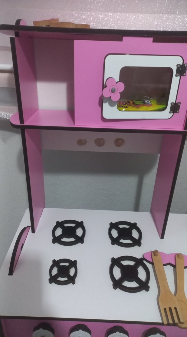 Renkli Pembe Çocuk Oyun Mutfak Seti - Görsel 5