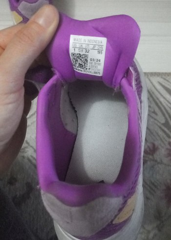 Mor Kız Çocuk Spor Ayakkabı Velcro - Görsel 6