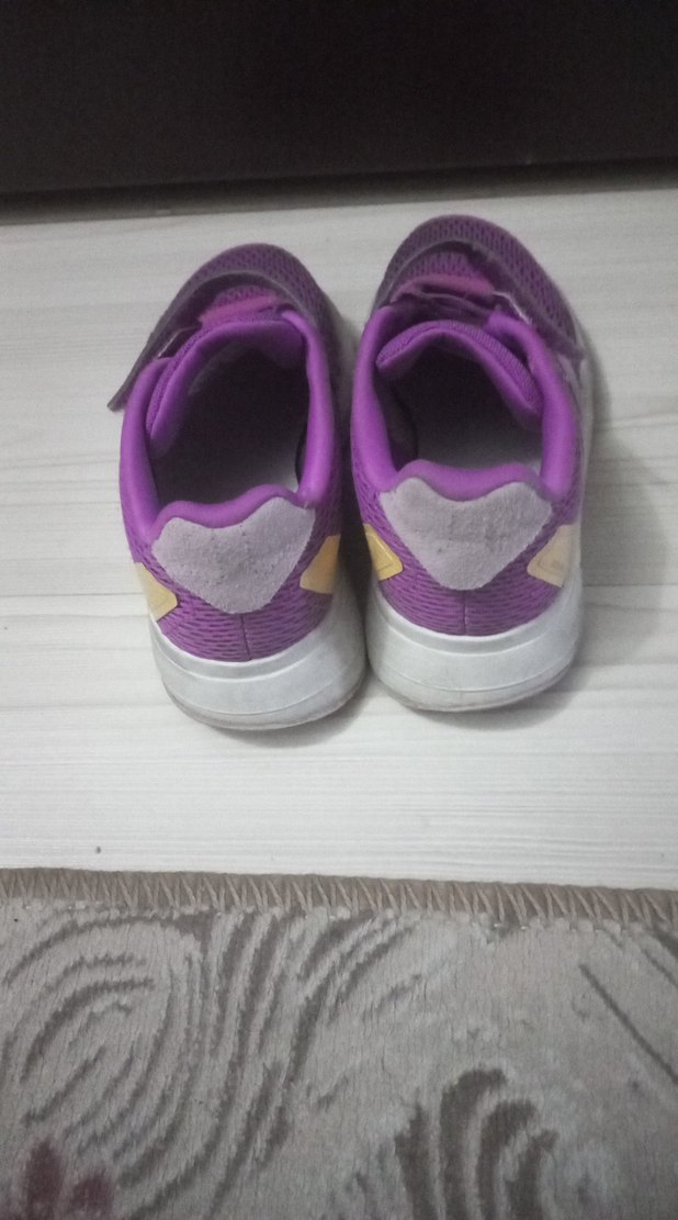 Mor Kız Çocuk Spor Ayakkabı Velcro - Görsel 3