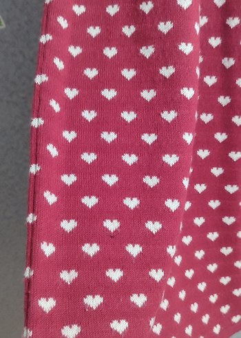 Kırmızı Desenli kız çocuk triko elbise - Görsel 4