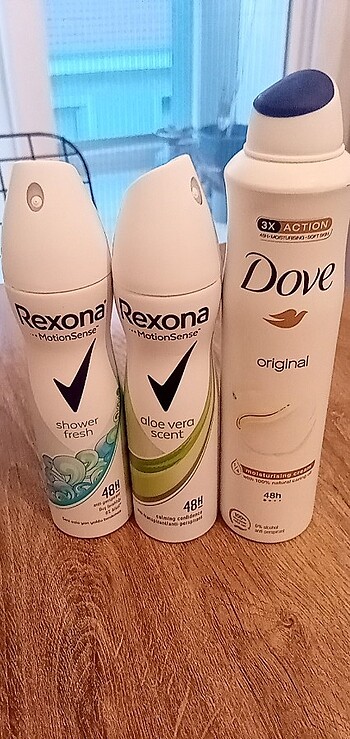 ORİJİNAL 1 ADET DOVE ÜÇLÜ ETKİ 2 ADET 150 ML REXONA FRESH FERAHL