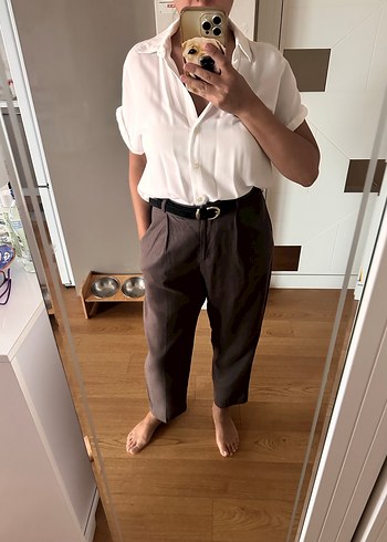 s Beden kahverengi Renk Zara muadili pantalon